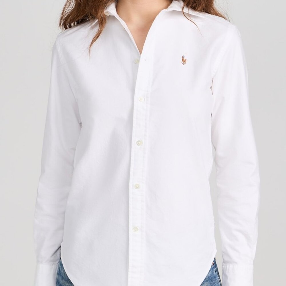 Polo Ralph Lauren Cotton Oxford Long Sleeve Button Down, Size 6